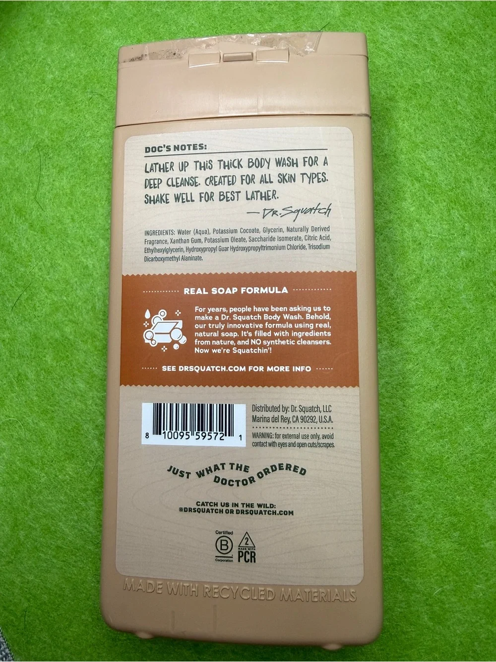 Wood Barrel Bourbon Men’s Body Wash - Dr Squatch